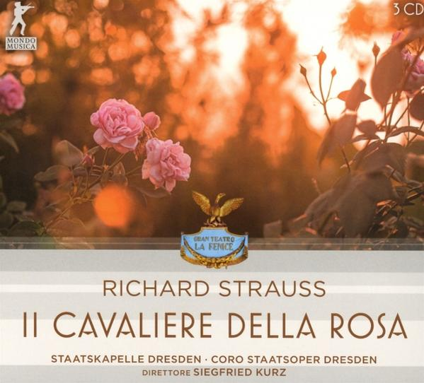 CD-Cover mit rosa Rosen und einem goldenen Hintergrund, Titel auf Italienisch.