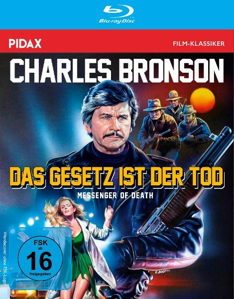 Charles Bronson mit Gewehr, Frau in grünem Kleid, FSK 16 Siegel.