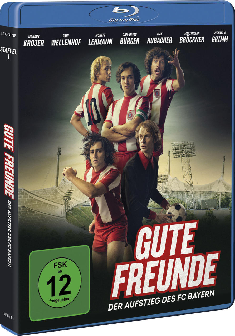 DVD-Hülle mit Filmtitel: Gute Freunde. Fußballspieler in rot-weißen Trikots auf dem Cover.