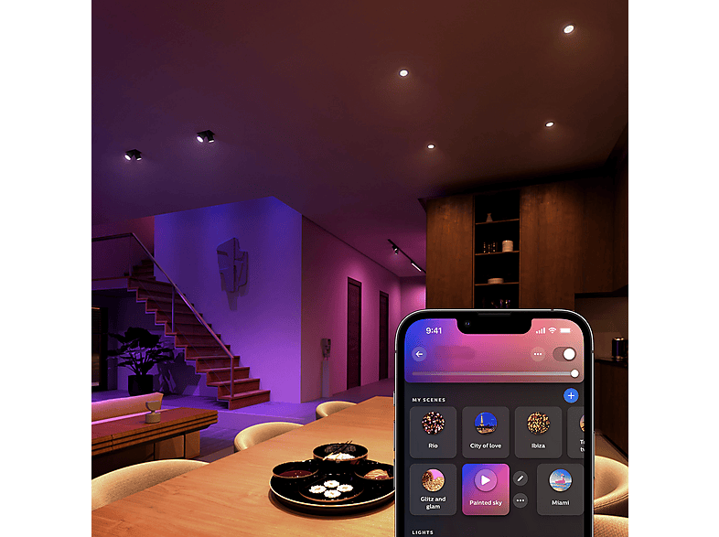 PHILIPS Hue White & Col. Amb. GU10 2x400lm Doppelpack 2200 - 6500