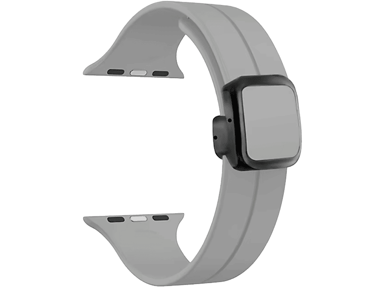 Piili Apple Watch 42-44-45-46-49 mm Silicone Akıllı Saat Kayışı Gri