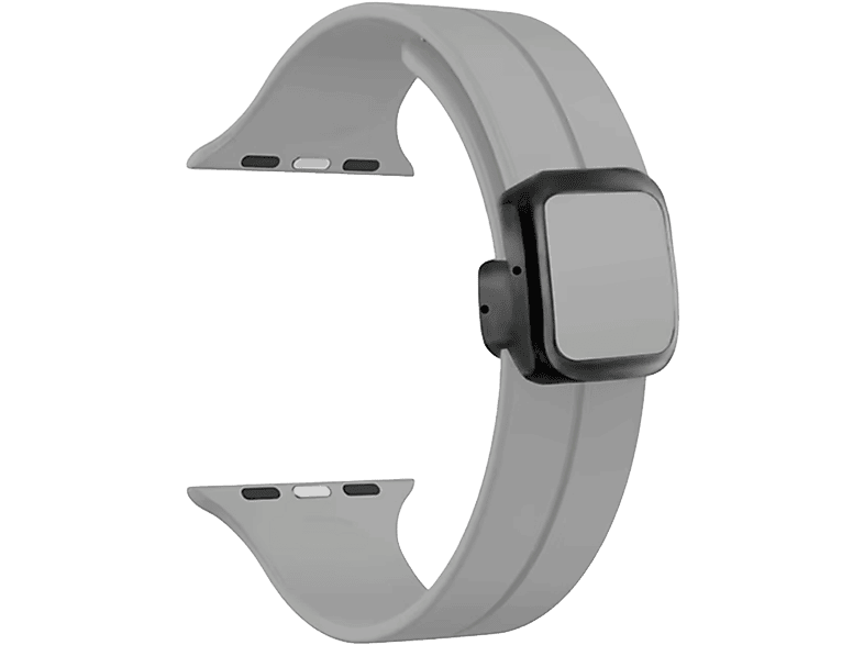 PIILI Apple Watch 42-44-45-46-49 mm Silicone Akıllı Saat Kayışı Gri