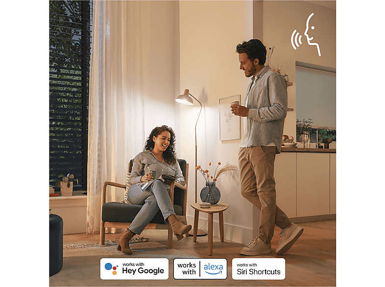 Thumbnail - PHILIPS GU10 Tunable White & Color 60W Glas Smart LED 2200 - 6500 (RGB)