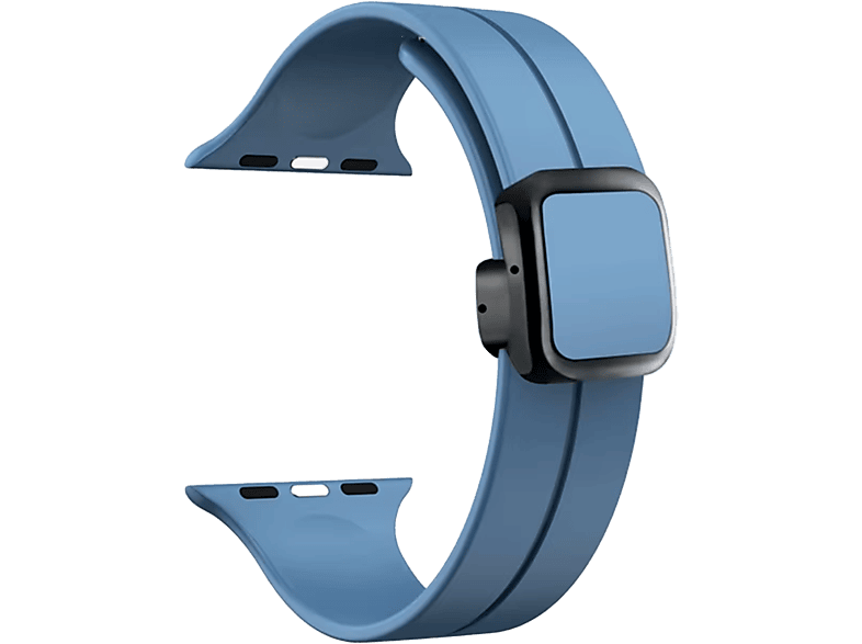 PIILI Apple Watch 42-44-45-46-49 mm Silicone Akıllı Saat Kayışı Mavi