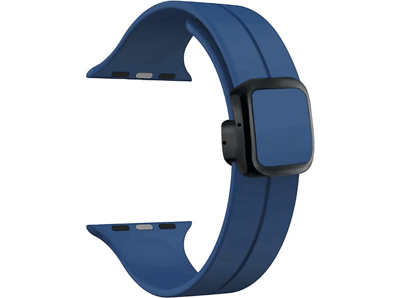 Piili Apple Watch 42-44-45-46-49 mm Silicone Band Akıllı Saat Kayışı Lacivert