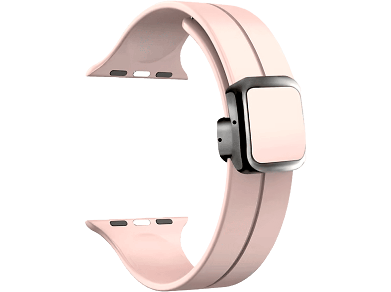 PIILI Apple Watch 38-40-41-42 mm Silicone Band Akıllı Saat Kayışı Pembe