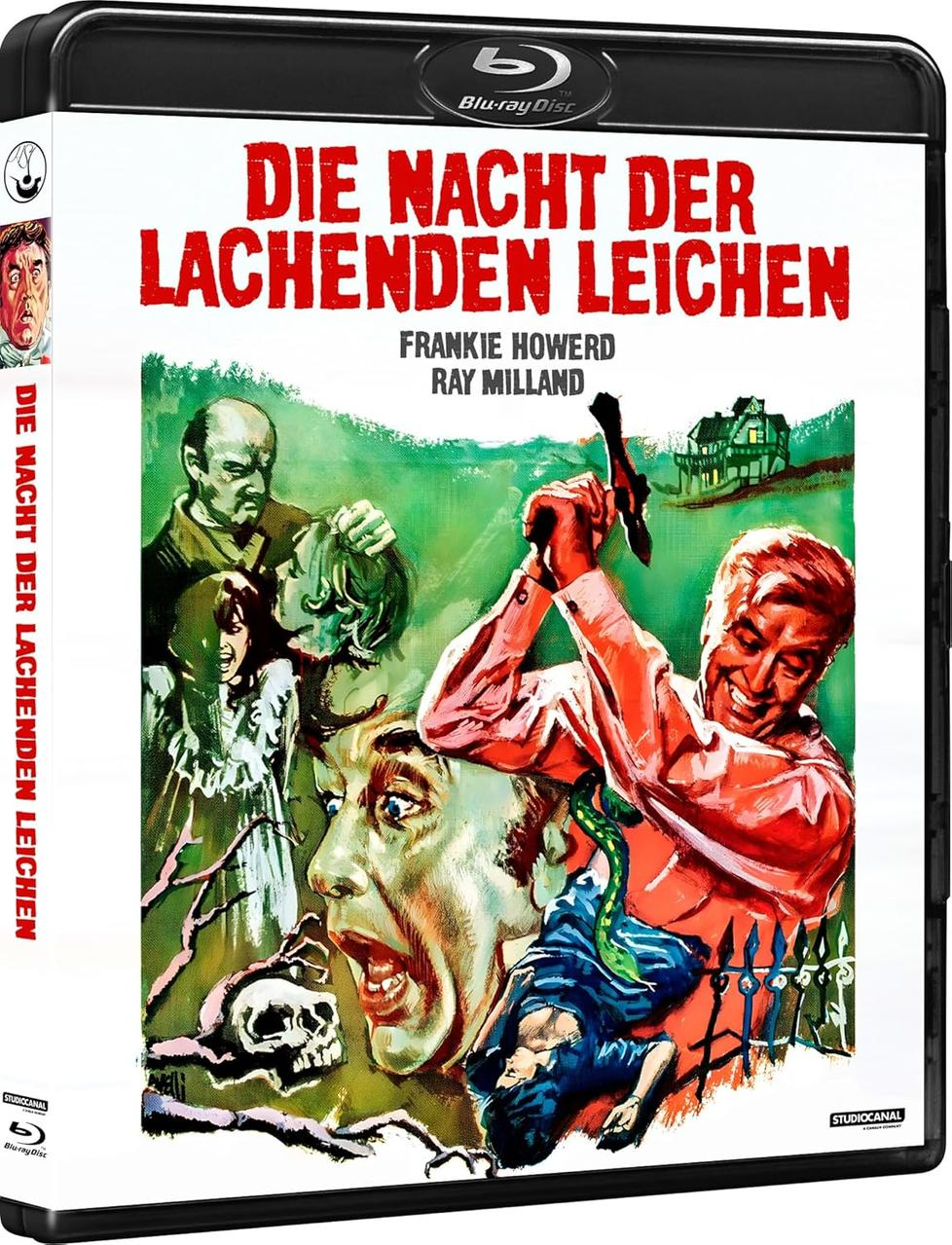 Blu-ray-Hülle von Die Nacht Der Lachenden Leichen, Horrorfilmplakat.