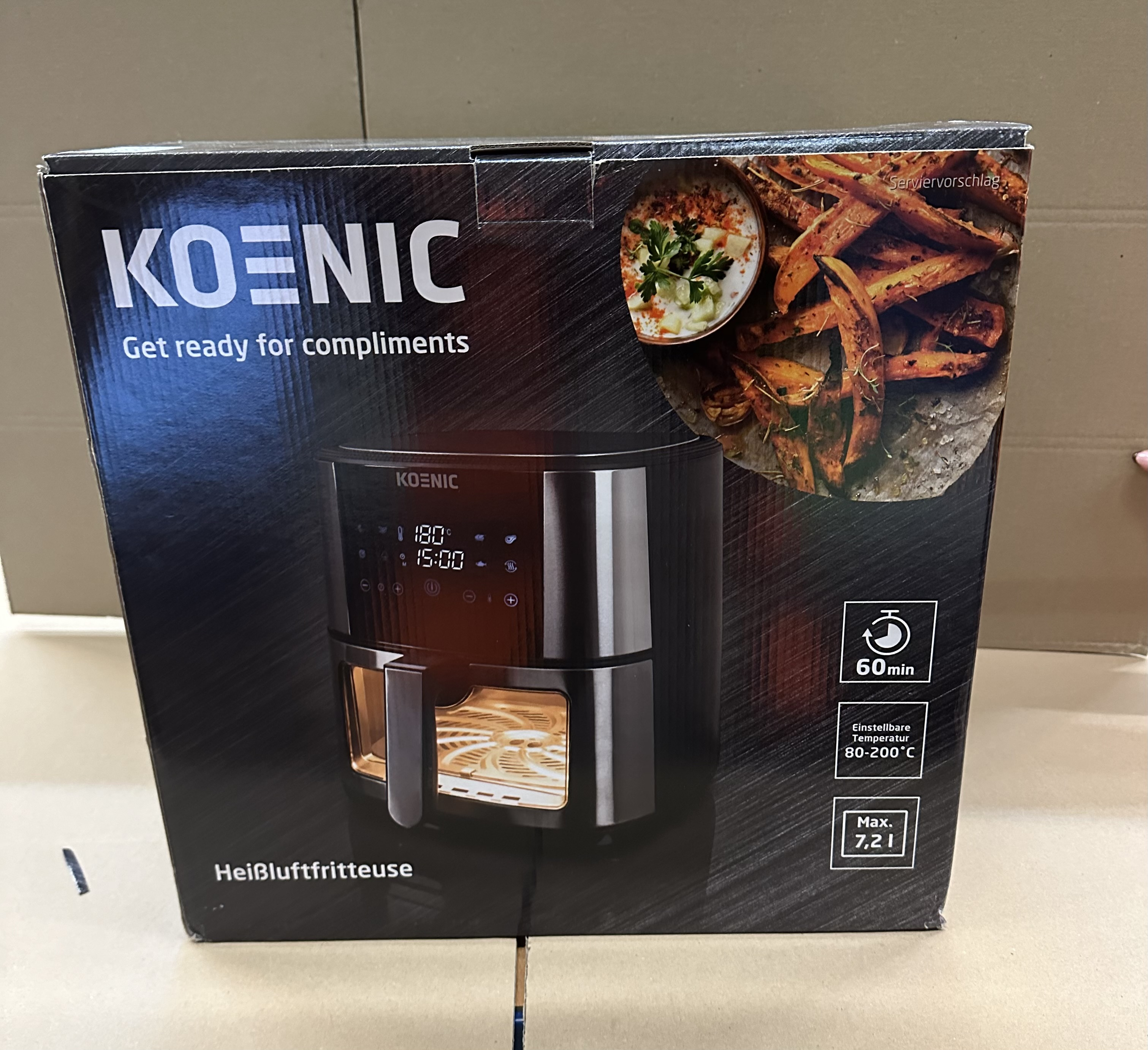 OUTLET - Frytkownica beztłuszczowa KOENIC KAF 71523 B XXL