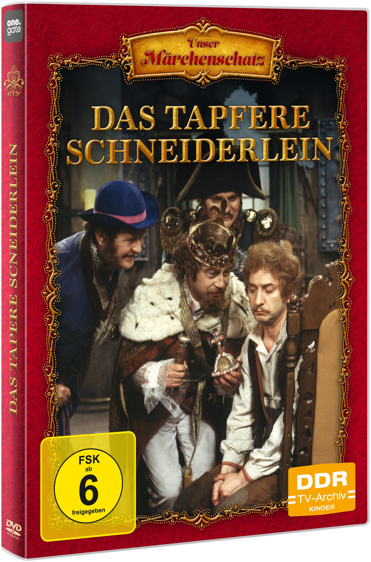 Ein DVD-Cover mit einer Gruppe von Schauspielern in historischer Kleidung, mit Text.