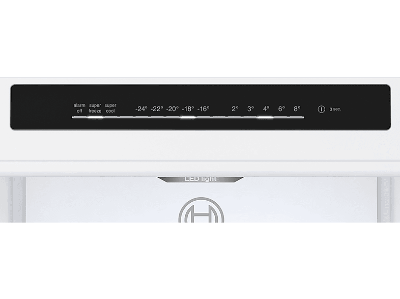 BOSCH KGN 362 LBF Serie 4 Kühlgefrierkombination (B, 321 l, 1860 mm hoch, Metall-Optik)