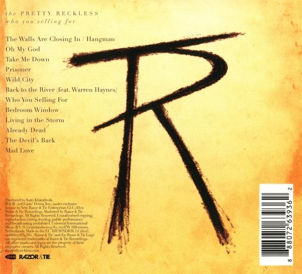 Albumcover von The Pretty Reckless mit dem Bandlogo und den Songtiteln auf der Rückseite.