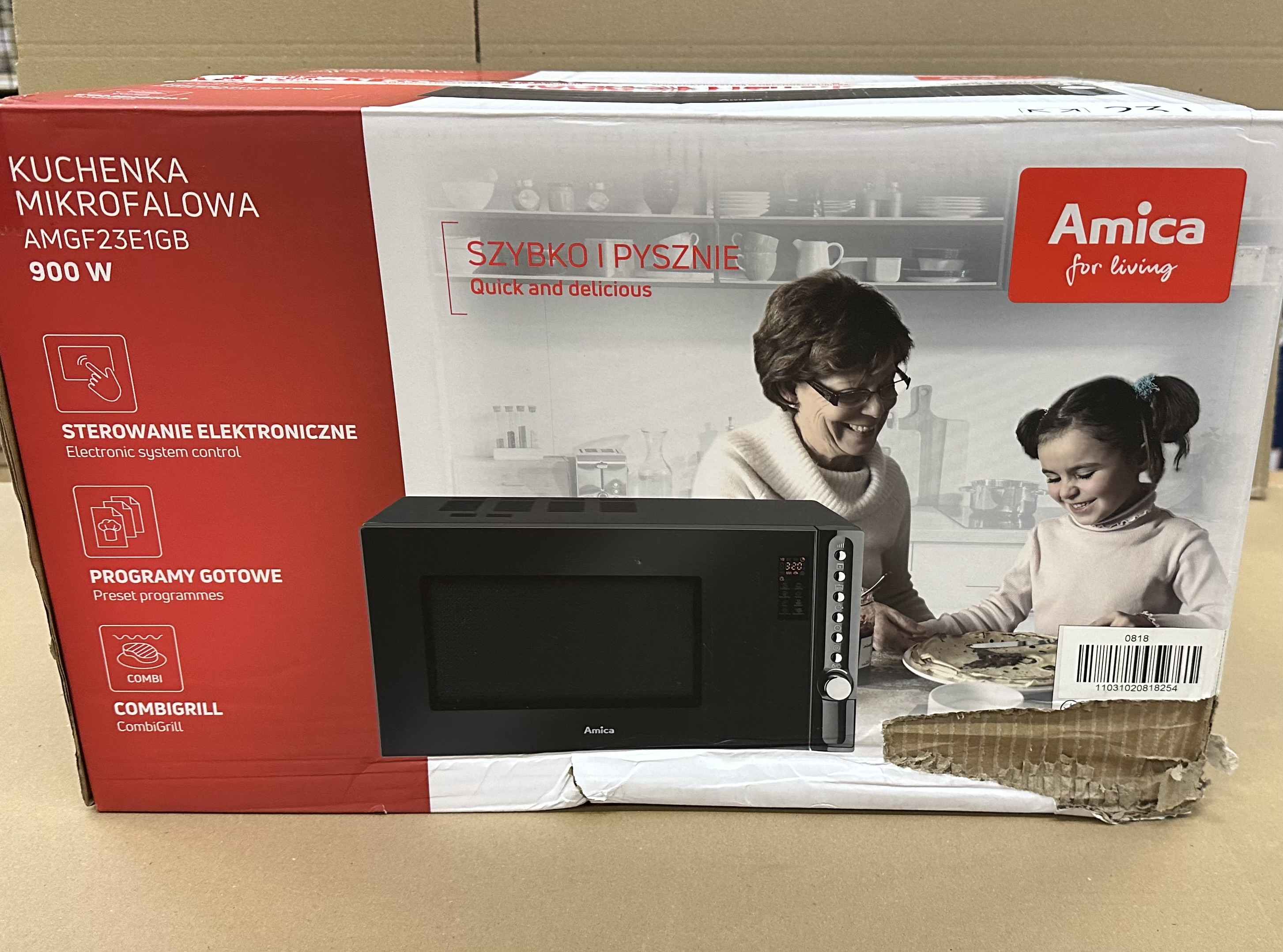 OUTLET - Kuchenka mikrofalowa AMICA AMGF23E1GB