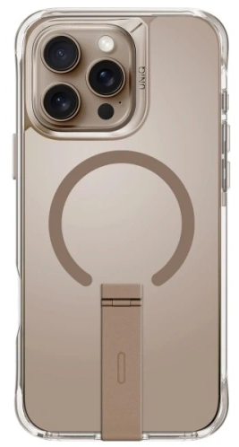 Przezroczyste etui na telefon z magnetycznym pierścieniem i podpórką.