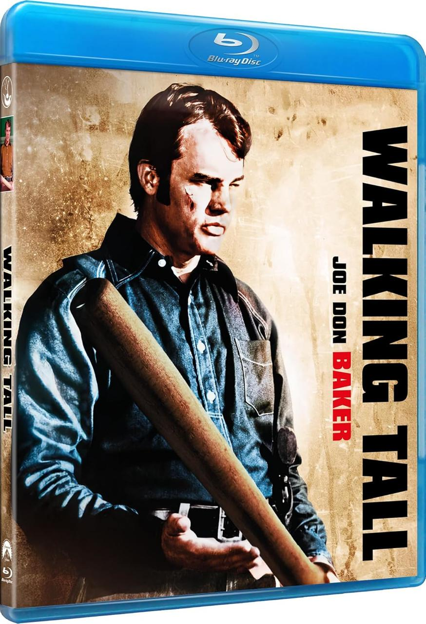 Eine Blu-ray-Disc-Hülle mit einem Mann, der einen Baseballschläger hält.