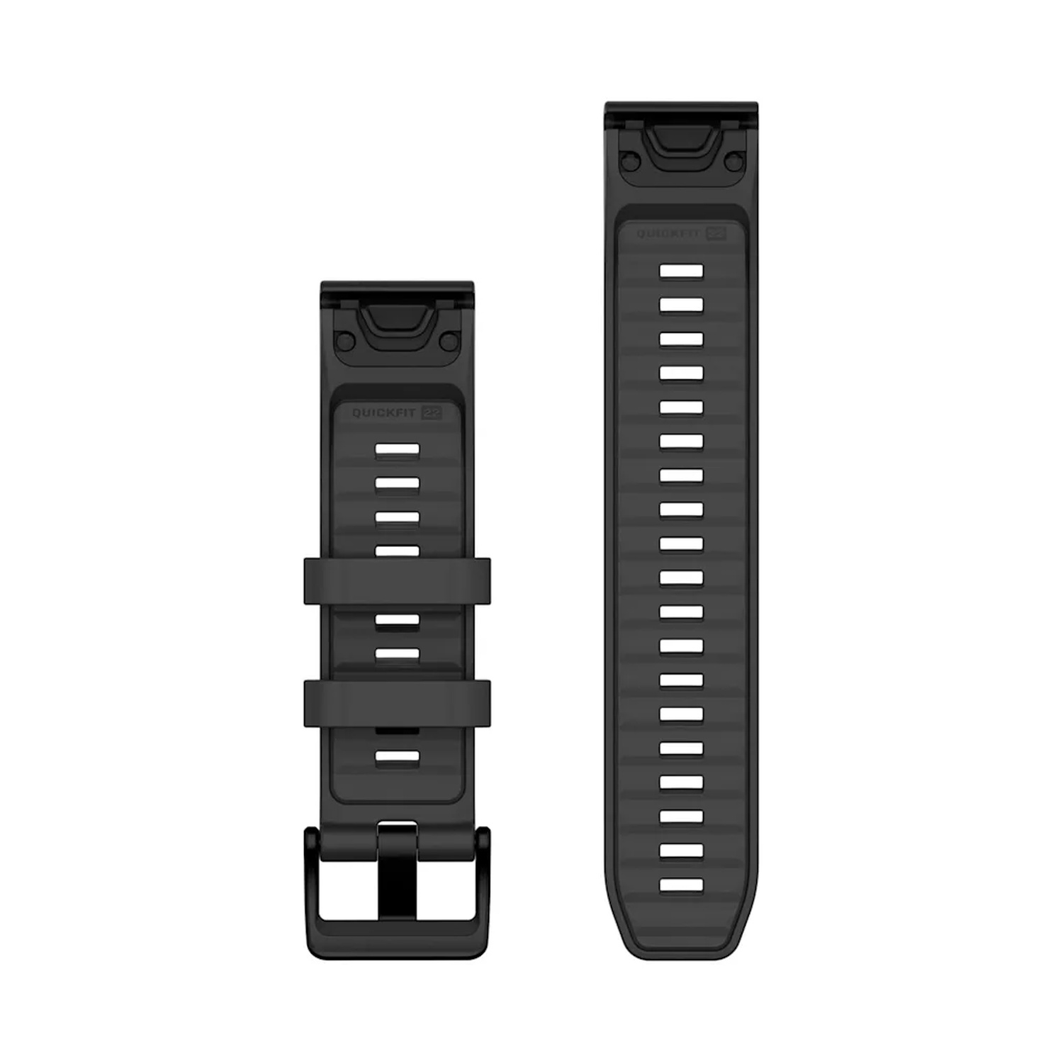 Cinturino nero con etichetta Quickfit, con fibbia e fori.