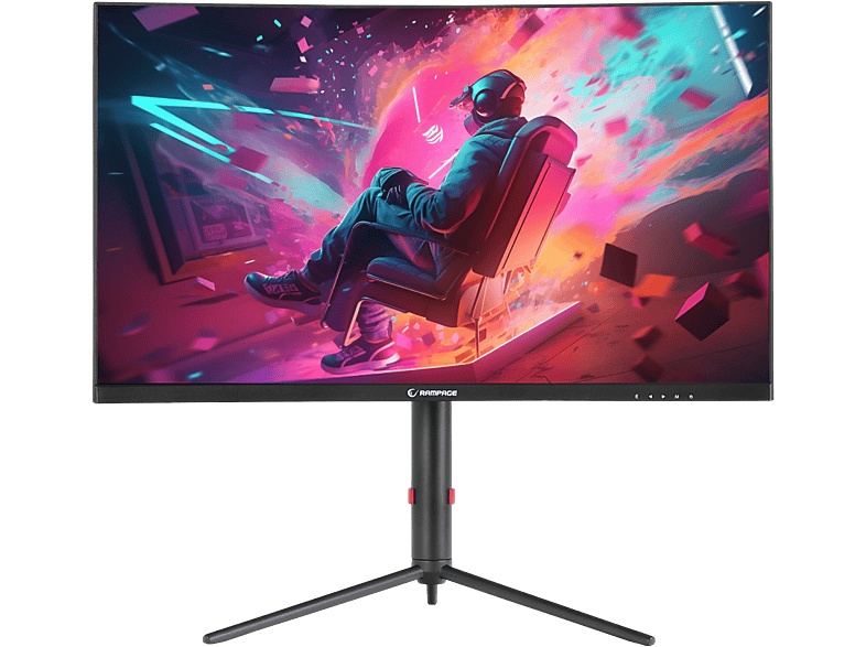 RAMPAGE Prime PR27R165QC 27 inç 165Hz 1ms CSOT VA QHD 2K Freesync RGB Pivot PC Curved Gaming Monitör Siyah