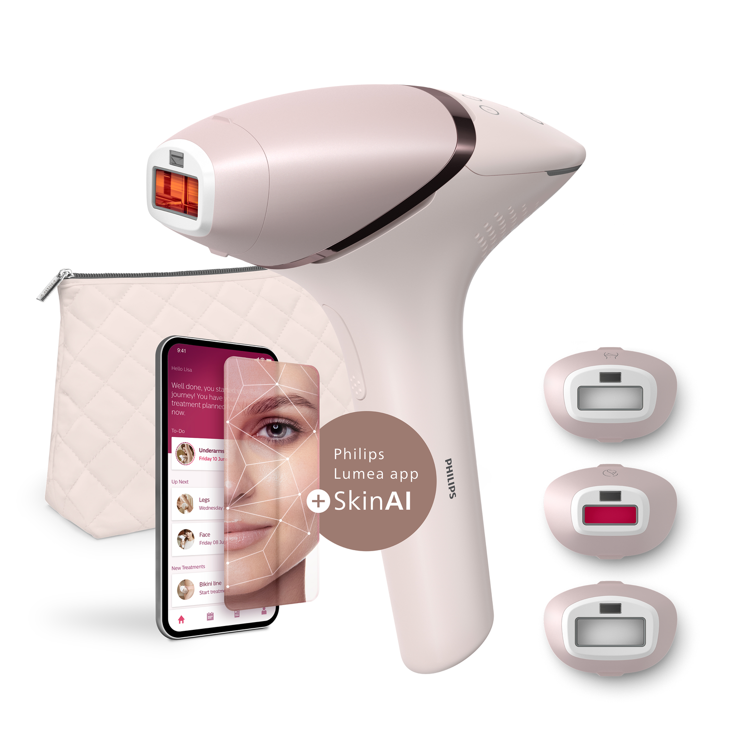 Philips Lumea Prestige 9900 Series Bri953/02 Ipl-apparaat Roze afbeelding