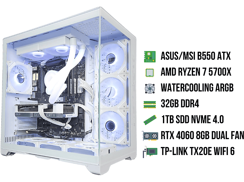 EXTREMEGAMER X EDITION LVL 1 | AMD Ryzen 7 5700X - 32 GB - 1 TB
