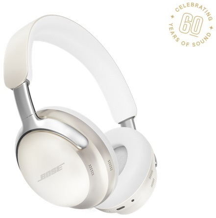 Białe i srebrne słuchawki Bose. Obchodzimy 60 lat dźwięku.