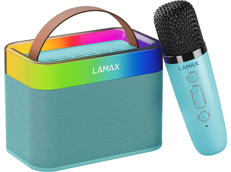 LAMAX KaraokeKid 1 Karaoke hangszóró vezeték nélküli mikrofonnal, kék