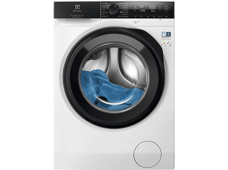 ELECTROLUX EW8F4492E Elöltöltős mosógép 9kg, 1400 f/p, Ökoinverter, Steamrefresh