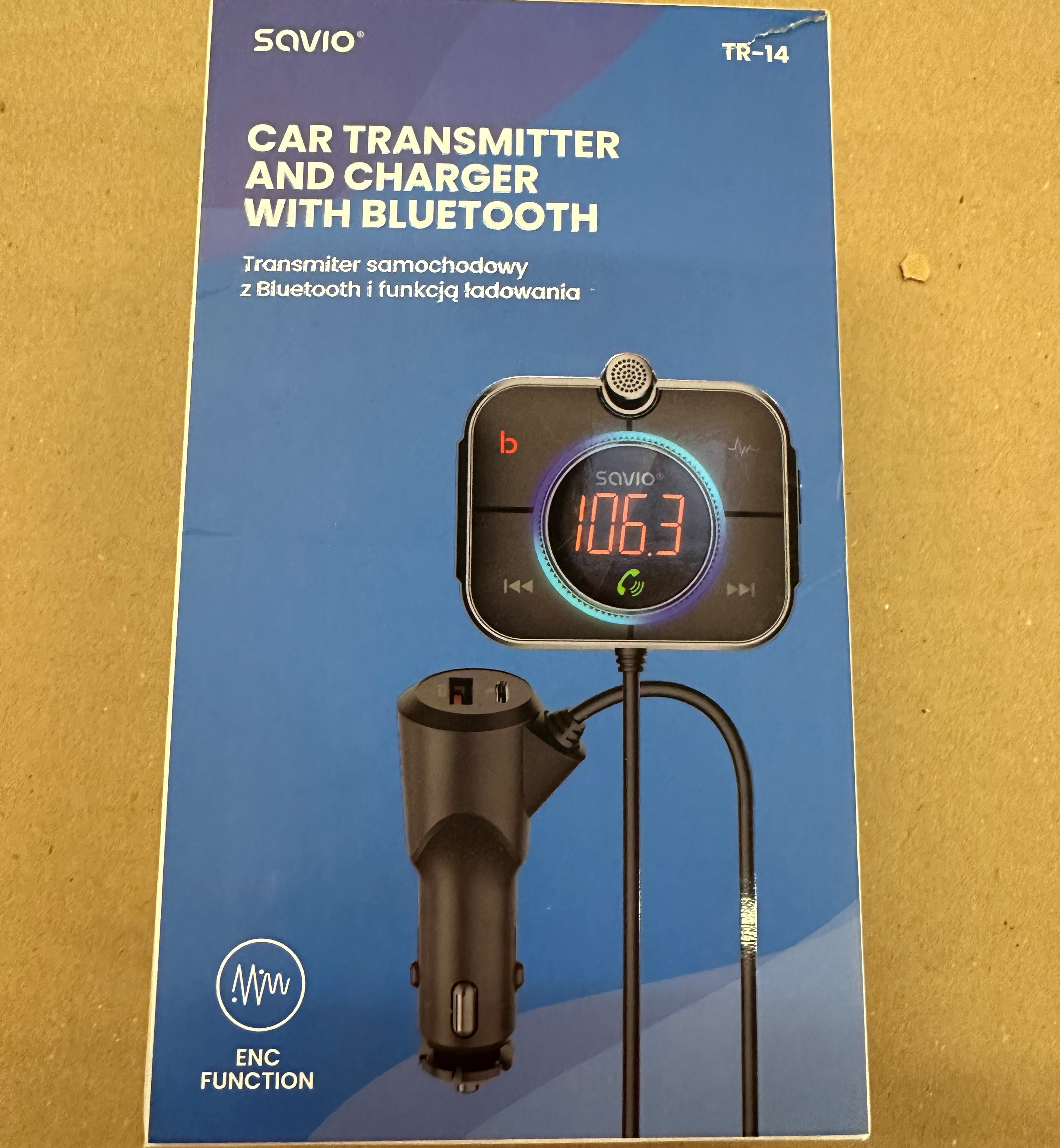 OUTLET - Transmiter samochodowy SAVIO TR-14