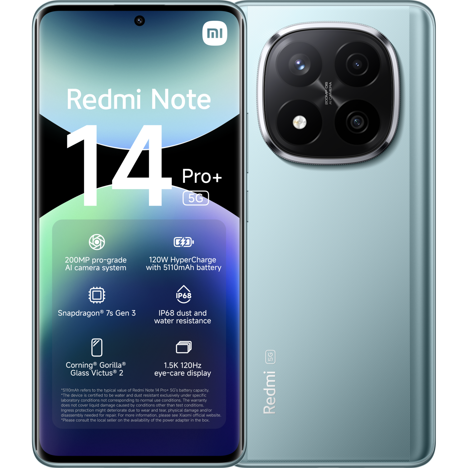 Xiaomi Redmi Note 14 Pro+ - 5g 512gb Frost Blauw 512 Gb afbeelding