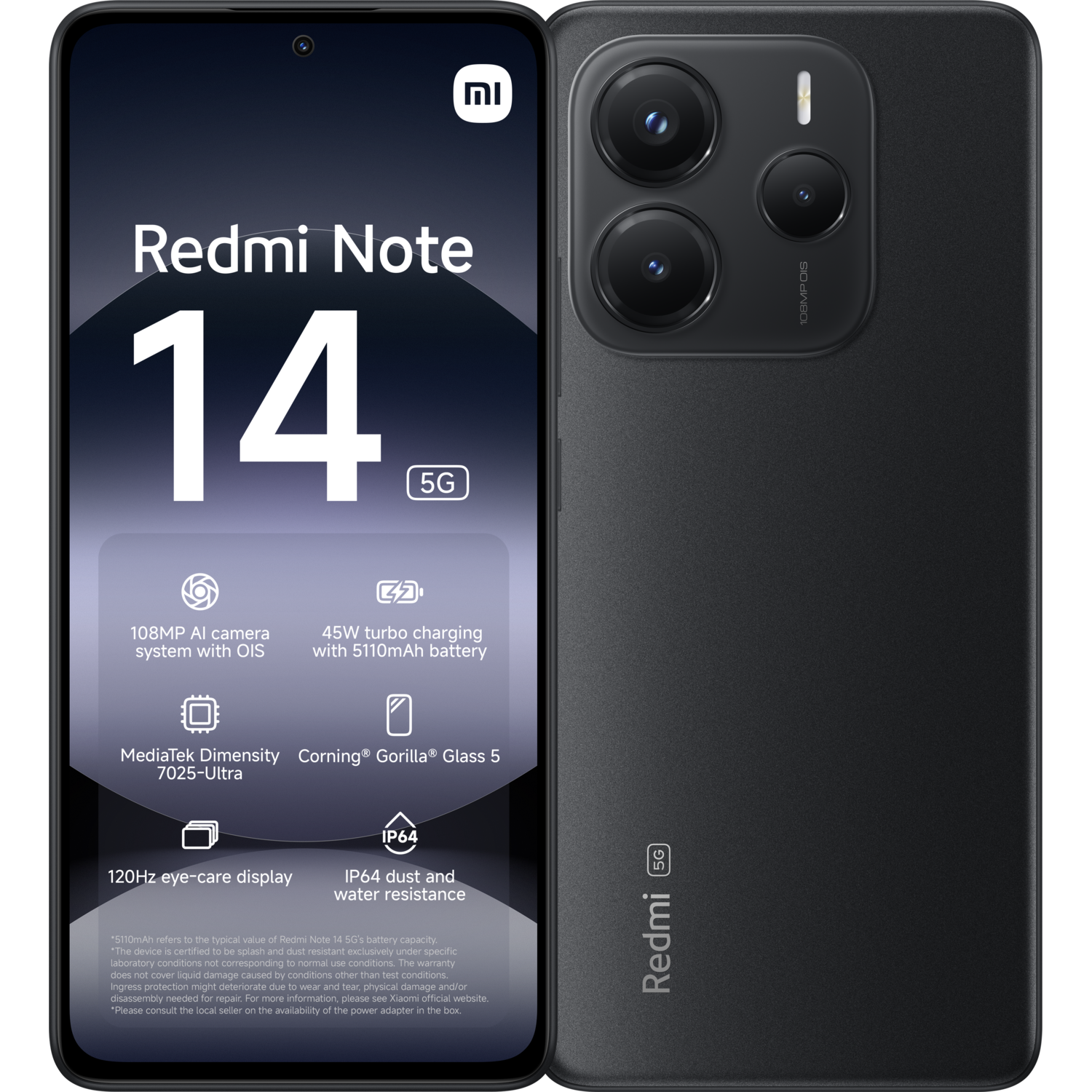 Xiaomi Redmi Note 14 - 5g 256gb Midnight Zwart 256 Gb afbeelding