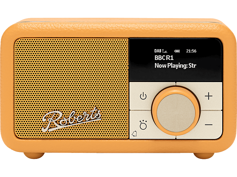 ROBERTS Revival Petite 2 DAB+ Radio, Digial, DAB, DAB+, FM, Bluetooth, Sunburst Yellow