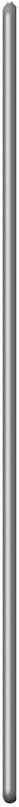 Un cilindro metallico verticale e lucido con riflessi di luce.