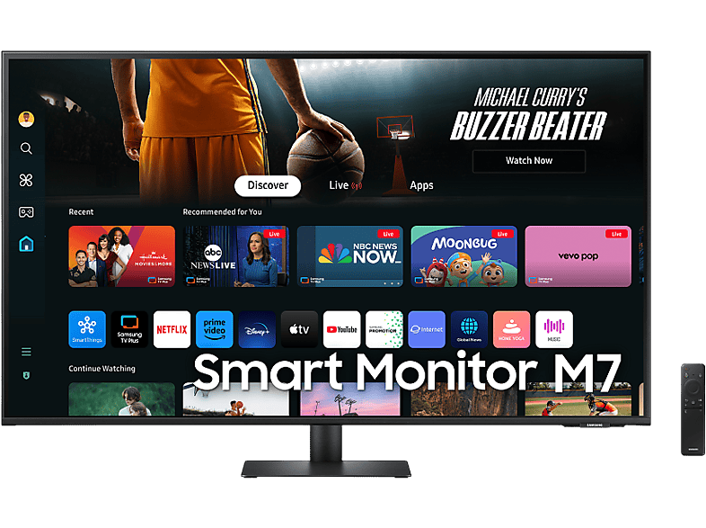 SAMSUNG M7 LS43DM702UUXUF 43 inç 4K UHD 60Hz 4ms Akıllı Monitör M70D Siyah