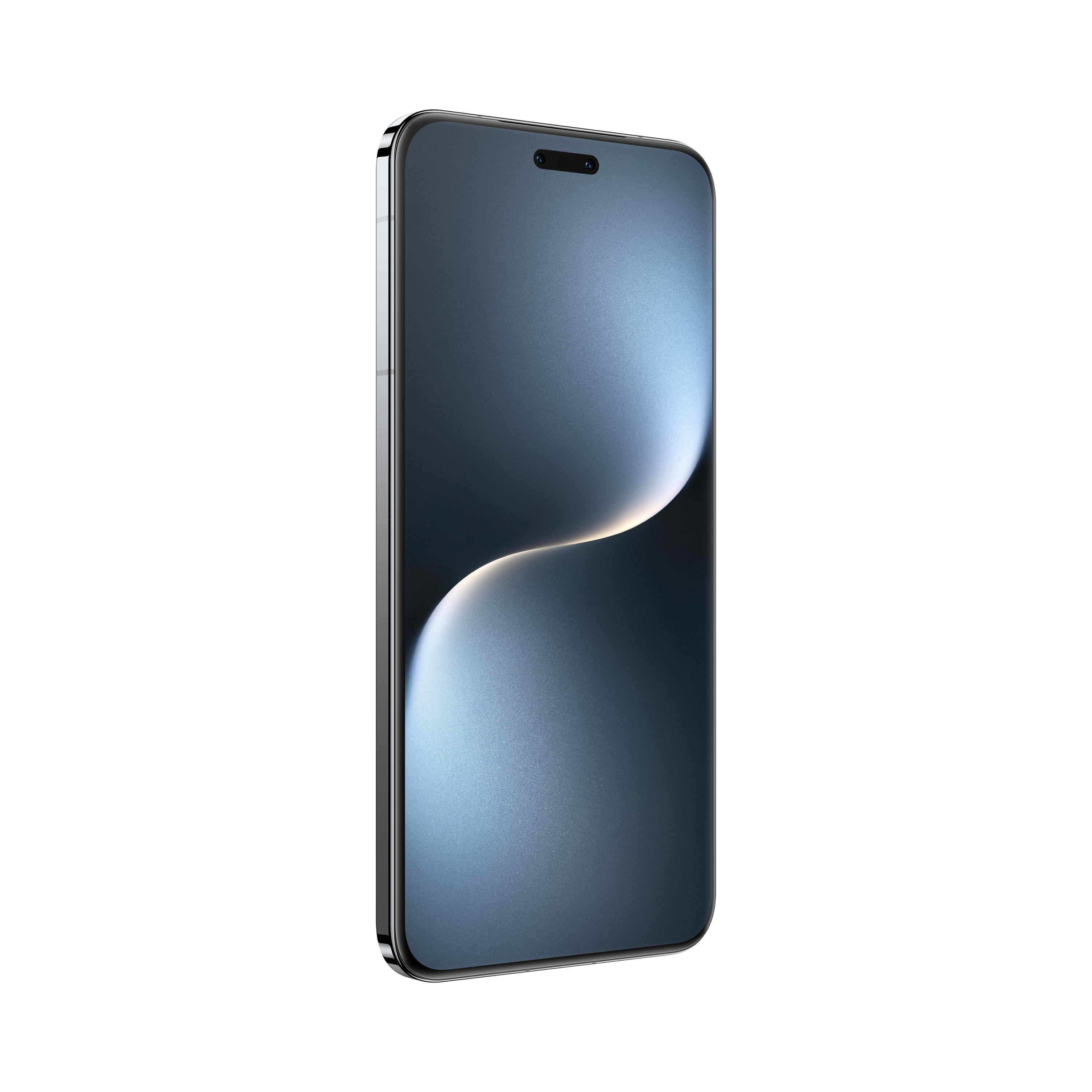 Ein modernes Smartphone mit Bildschirm und silbernem Rahmen.
