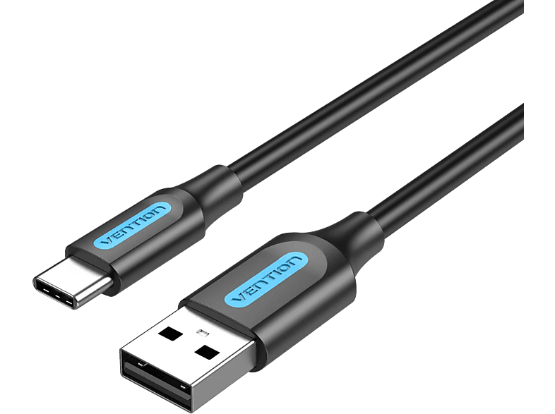 VENTION adat és töltőkábel, USB-A 2.0/M - USB-C/M, 0,5m, fekete (COKBD)