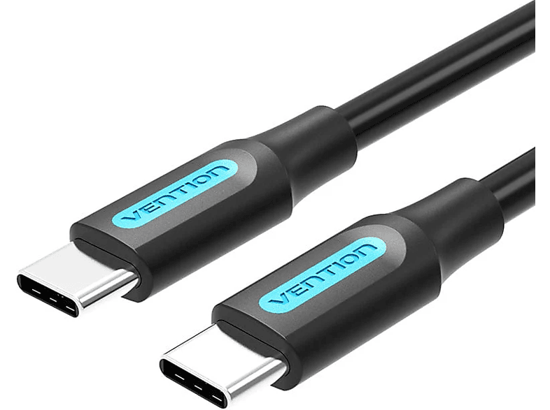 VENTION adat és töltőkábel, kábel, USB-C 2.0/M, 1m, PVC, fekete (COSBF)