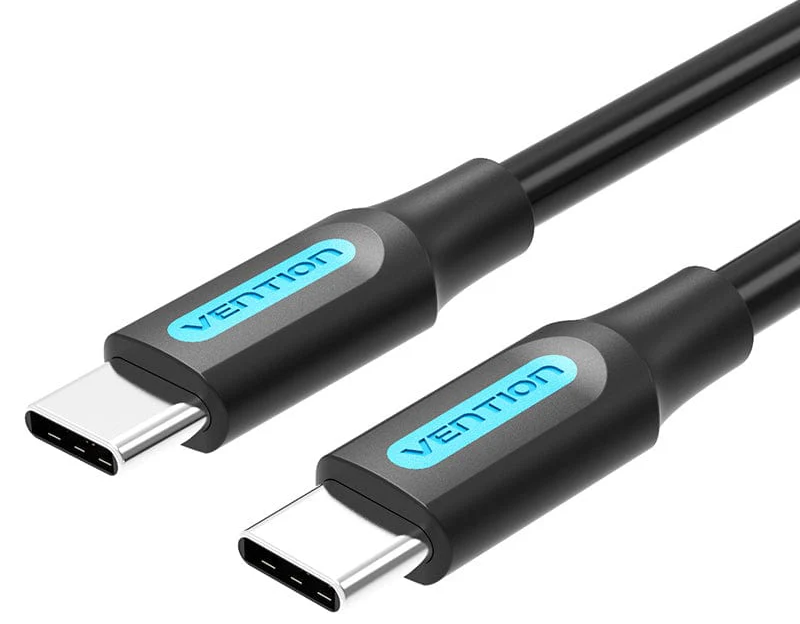 VENTION adat és töltőkábel, USB-C 2.0/M, 1,5m, PVC, fekete (COSBG)