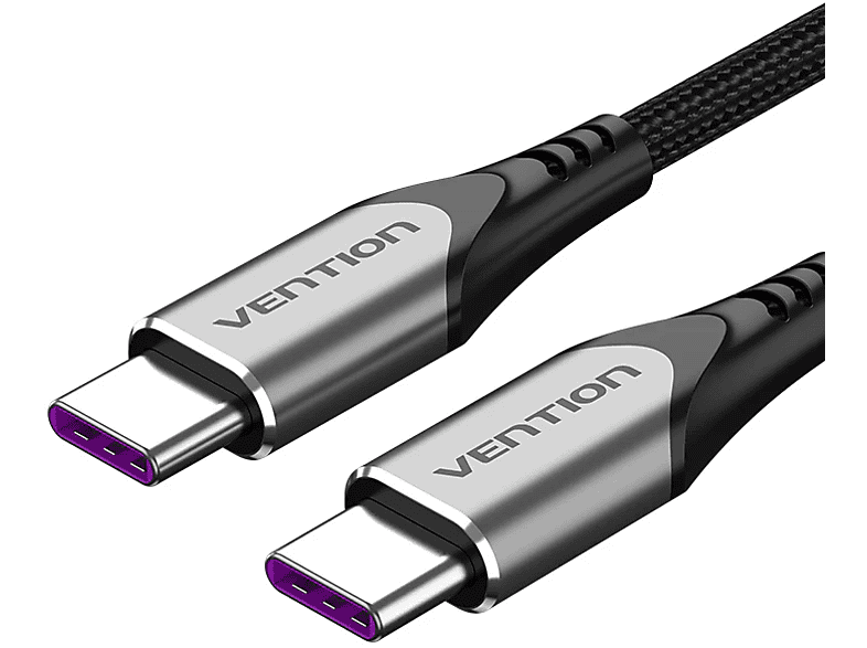 VENTION adat és töltőkábel, USB-C 2.0/M - 2.0/M, 100W, 2m, 5A, szürke (TAEHH)