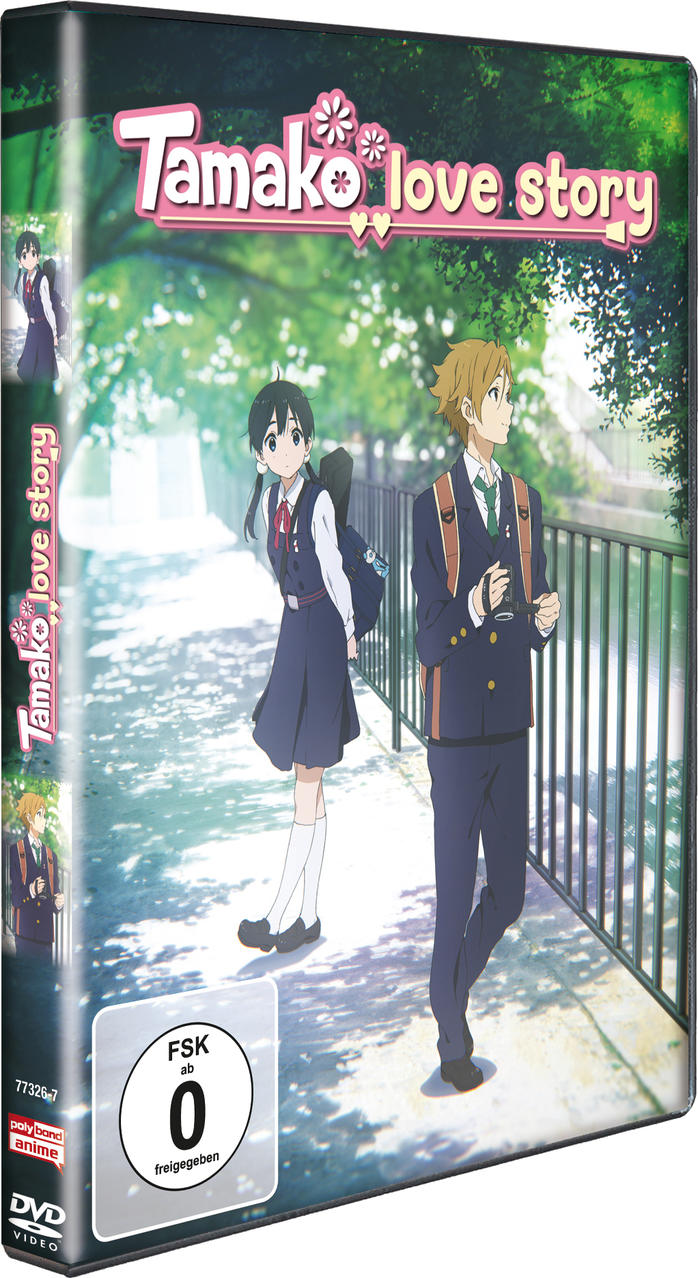 DVD-Hülle für 'Tamako Love Story' Anime, mit zwei Charakteren.