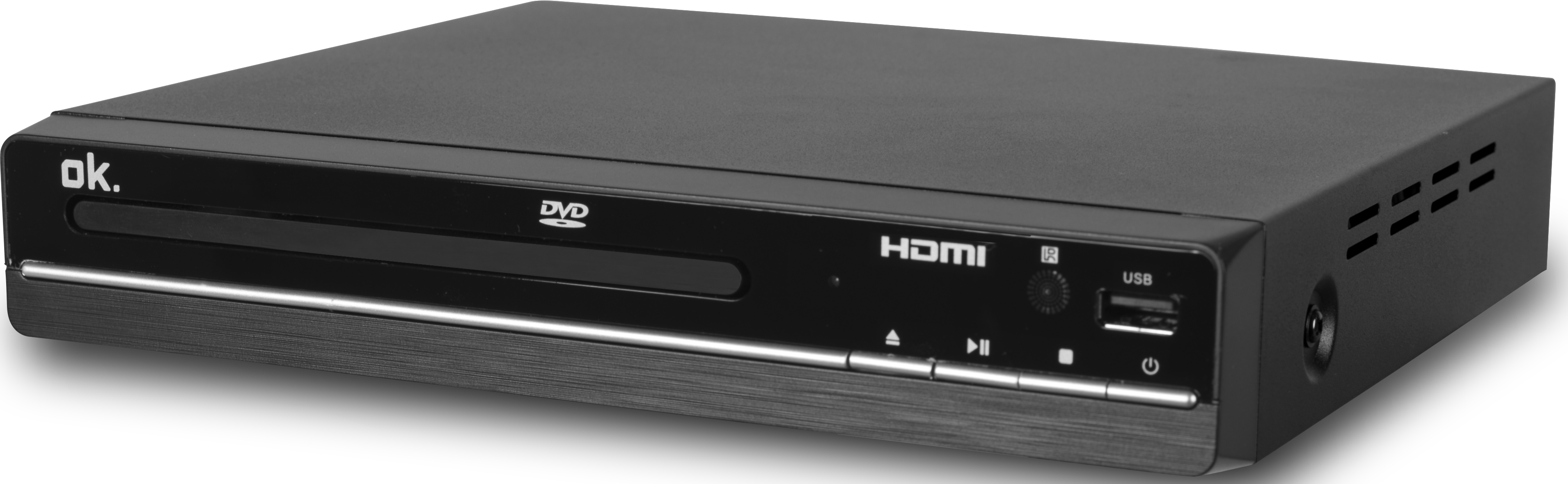 Un lecteur DVD noir avec ports HDMI et USB.