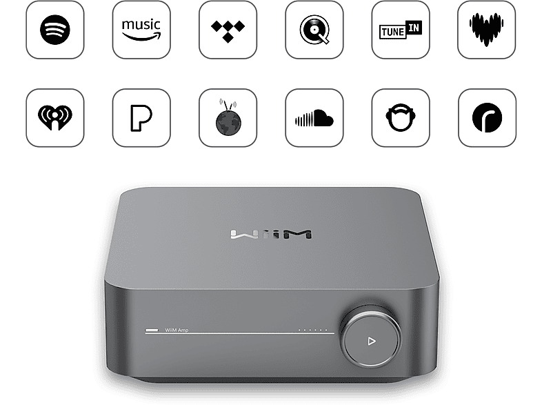 WiiM Amp Pro - Streaming-Verstärker mit Hi-Res-Klangqualität, Space Gray; Audio Streaming Verstärker — Foto 2 von 2