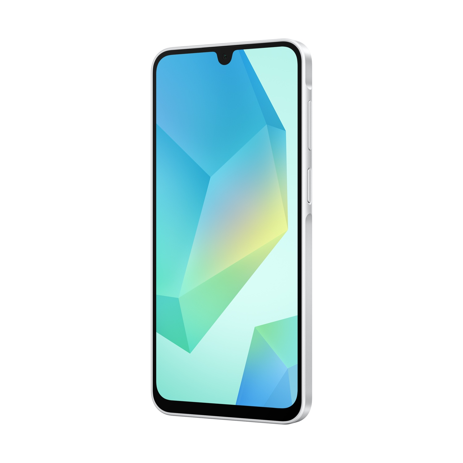 Uno smartphone bianco con display colorato.