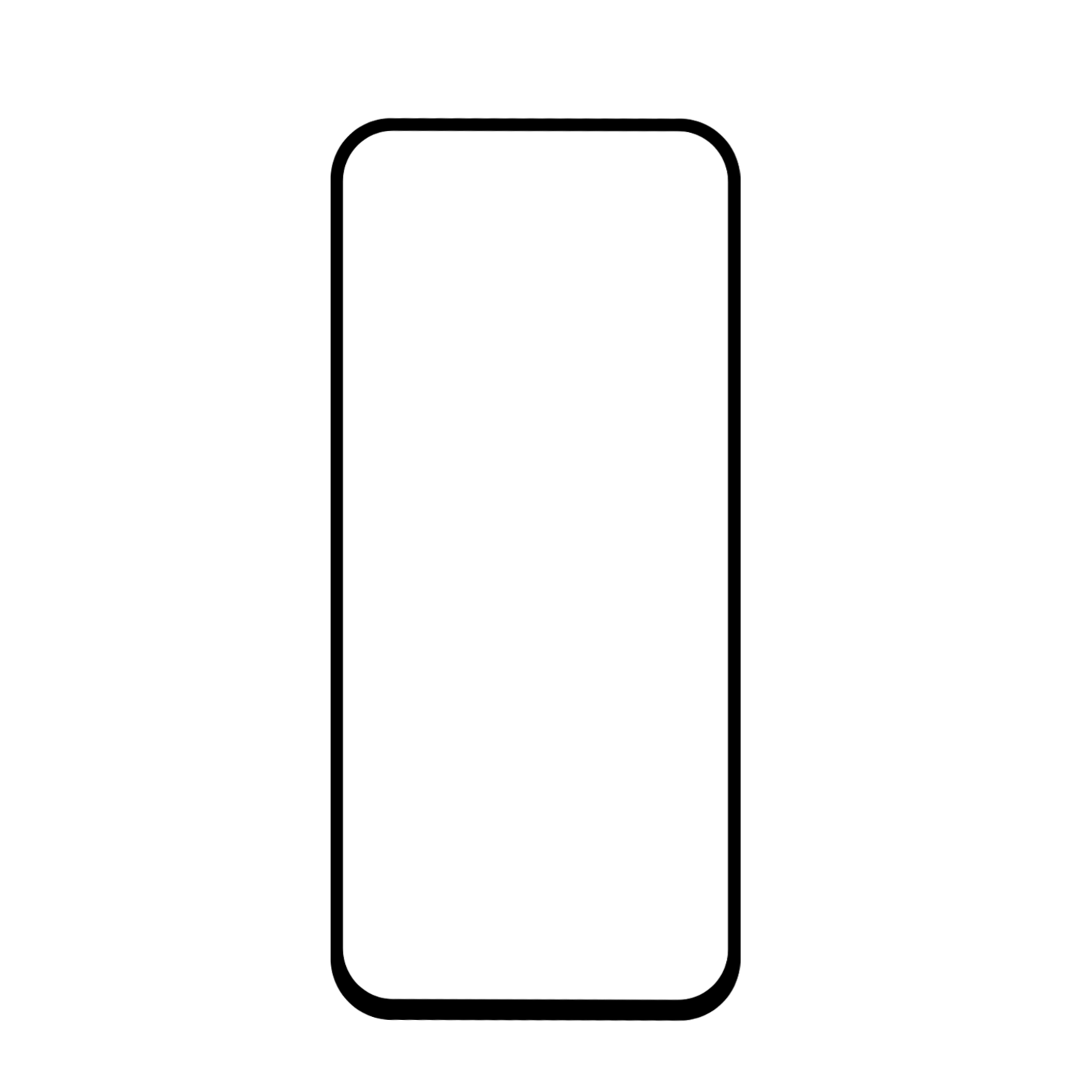 A white screen with a black border, centered on a black background.