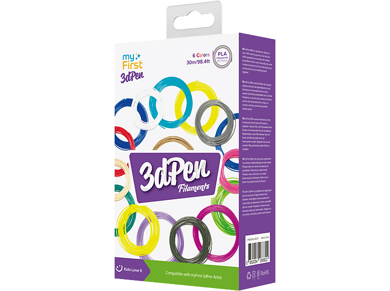 MYFIRST 3dPen Filamente Nachfüllpack, Warme Farben