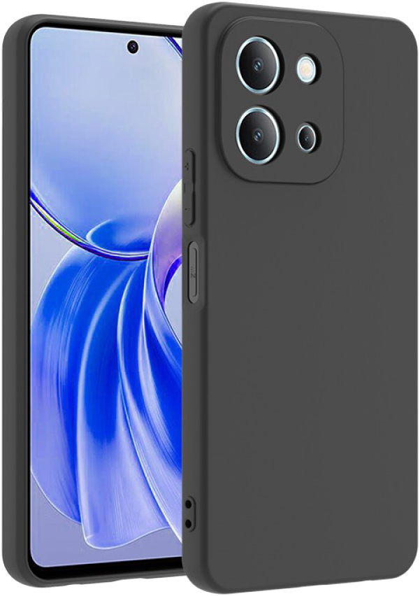 CASE AND PRO Premium szilikon tok, Vivo Y28 4G/5G, fekete (PREM-VIVO-Y28-BK)
