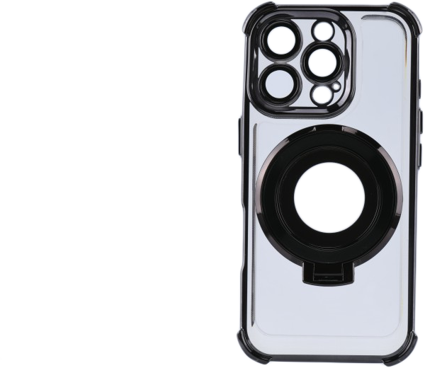 CASE AND PRO iPhone 16 Pro mágneses tok gyűrűvel, fekete (MAGRIN-IPH16PRBK)