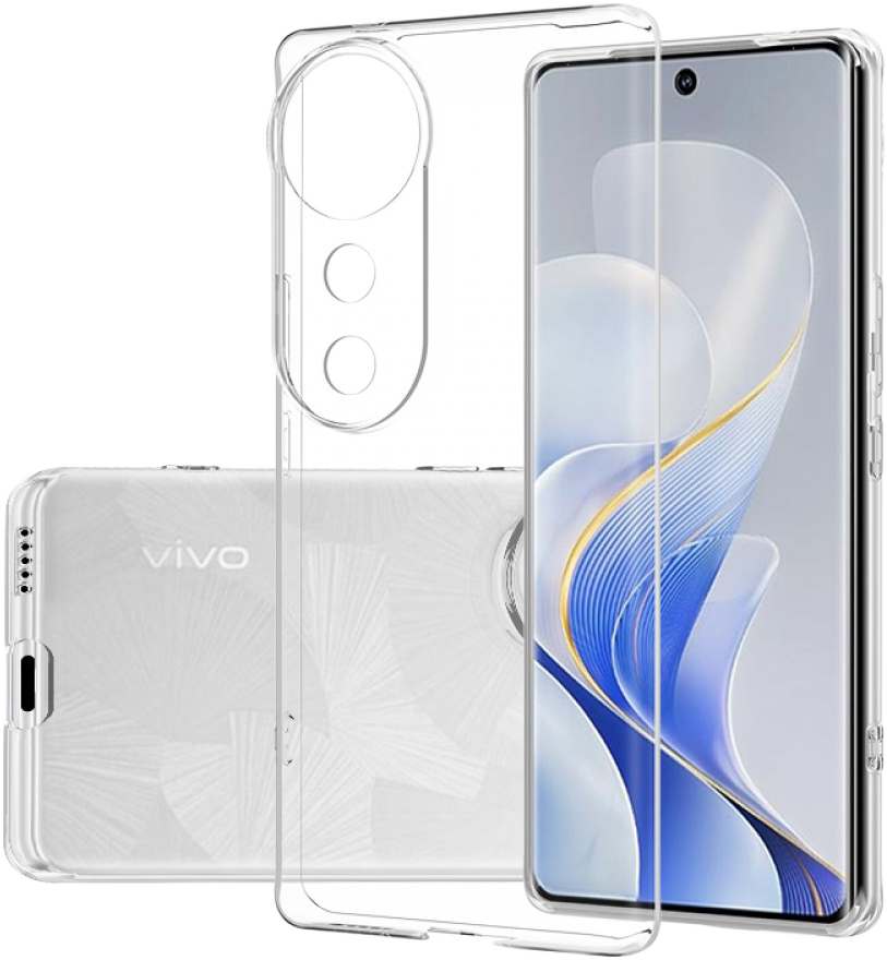 CASE AND PRO Vivo V40 5G vékony szilikon hátlap, átlátszó (TPU-VIVO-V40-TP)