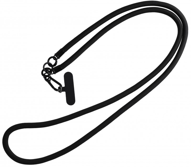 CELLECT Szövet nyakbaakasztó telefon tokhoz, fekete (LAN-FAB-BK)