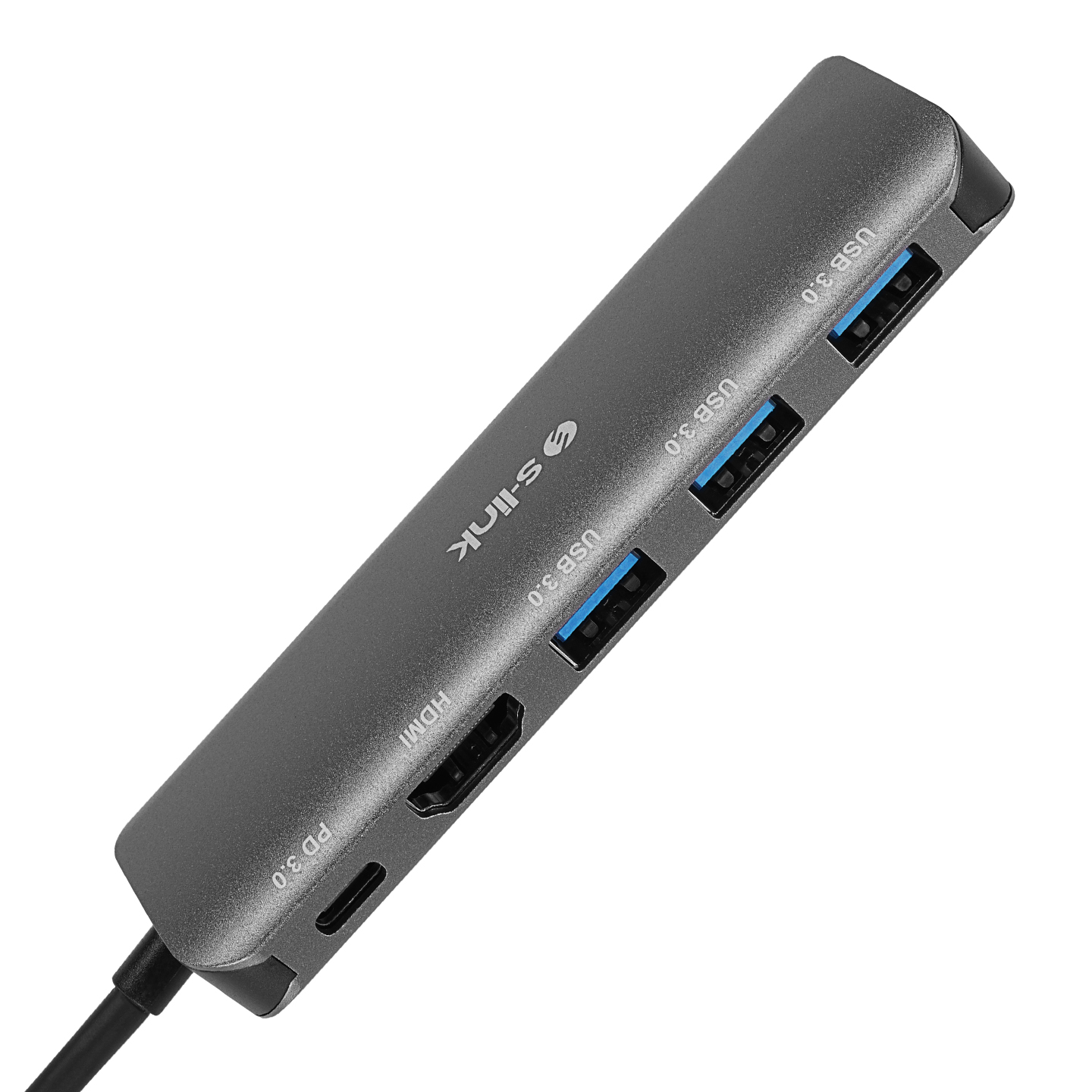 S-LINK SW-U518 Metal USB 3 to 3*USB 3.0, 1*TypeC PD 1*4K HDMI Adaptör ...