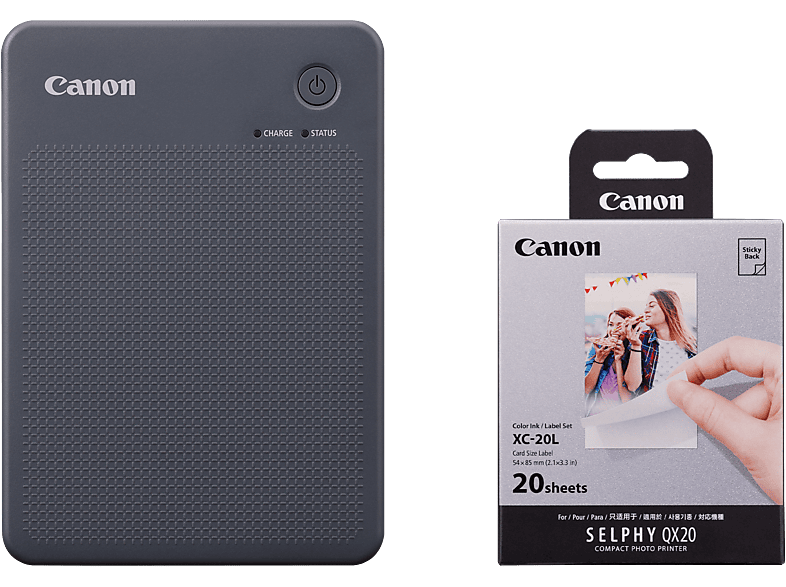 CANON SELPHY QX20 + XC-20L mobiler WLAN-Farbfotodrucker