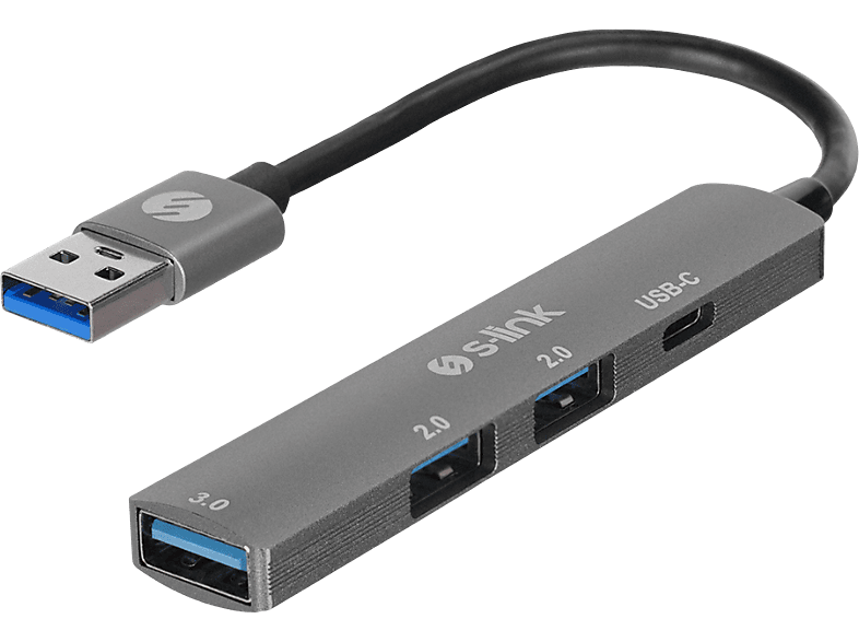 S-LINK SW-U322 2*USB2.0, 1*USB3.0, 1*Type-C Metal USB Hub