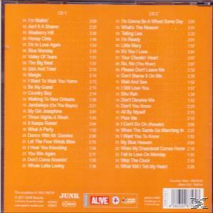 CD-Hülle hinten mit Titelliste und orangefarbenem Hintergrund.
